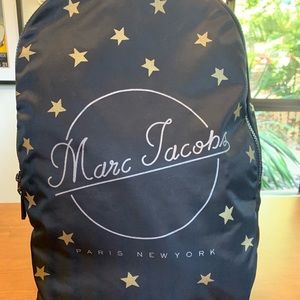 Marc Jacobs printed star black backpack.